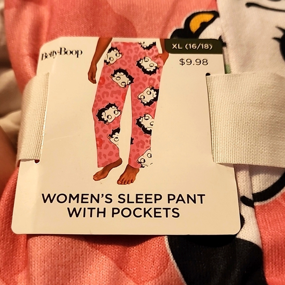 Betty Boop Womens Sleep Pants w/Pockets Brand New